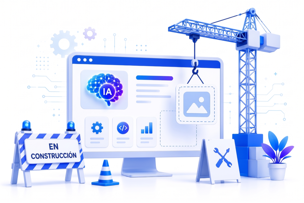Pagina de Herramientas de Ia en construcción de Comparexia